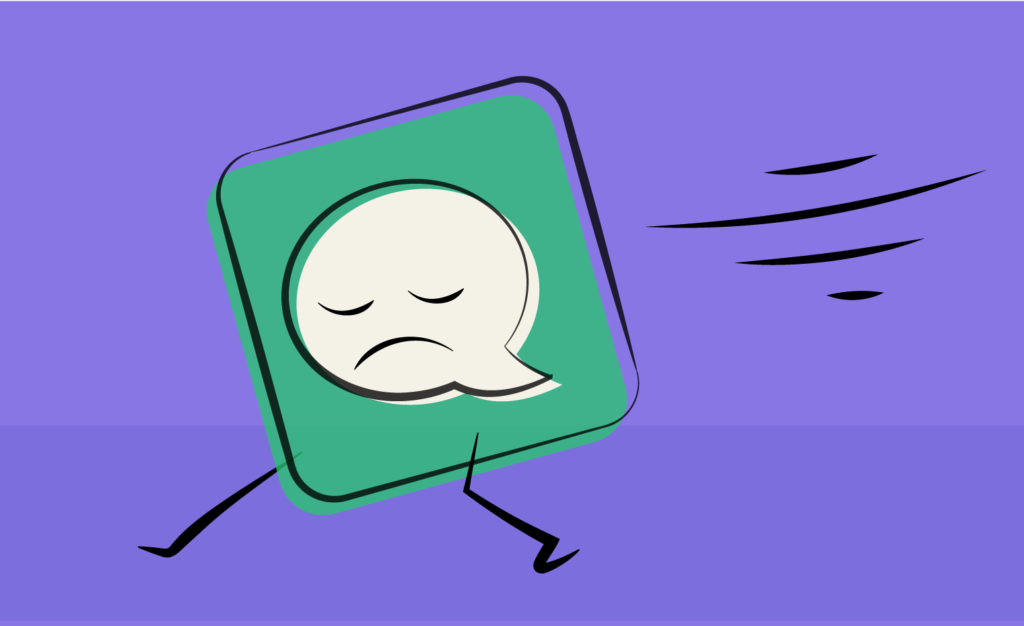 native SMS authentication – image of a sad text message icon